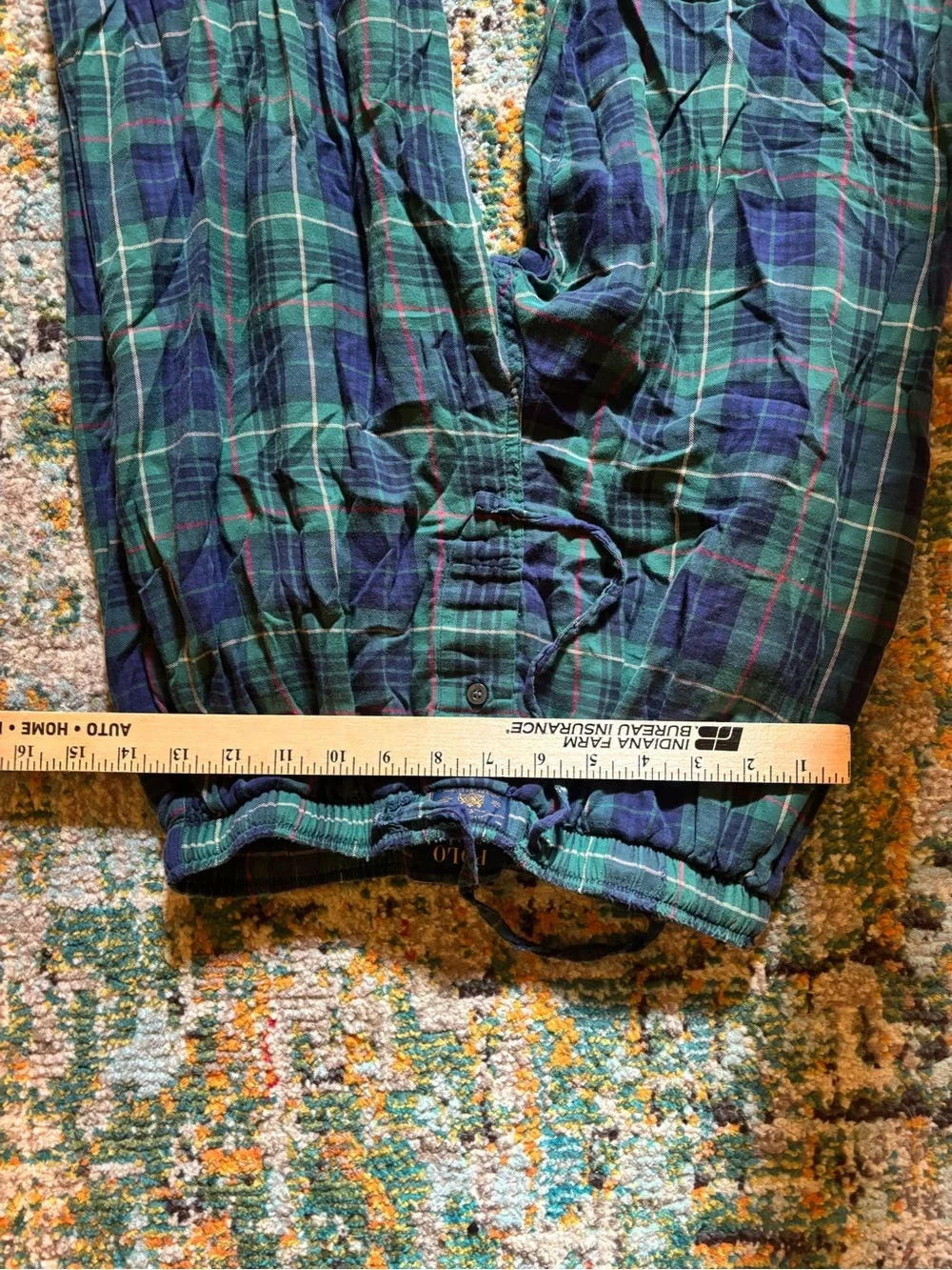 Polo by Ralph Lauren Green and Navy Plaid Joggers